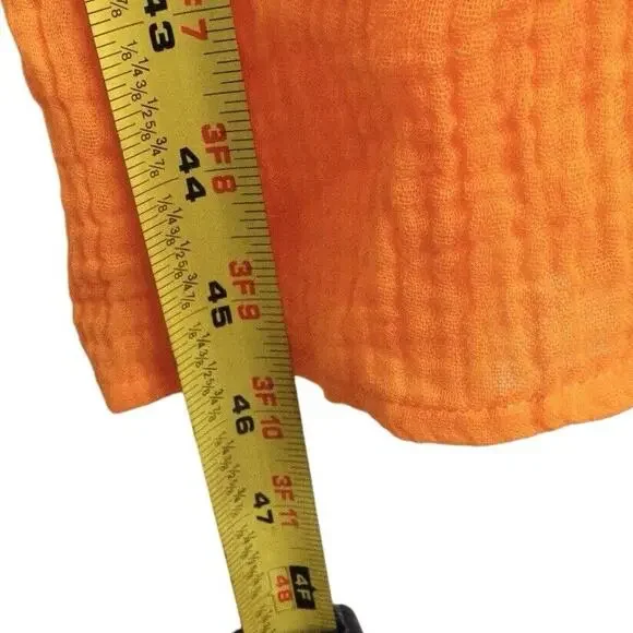 XL Andie Barreta Dress $118 Swim Coverup Dress Orange Cotton Gauze New NWOT - Picture 12 of 13